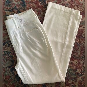 White House Black Market extra high rise wide leg crop